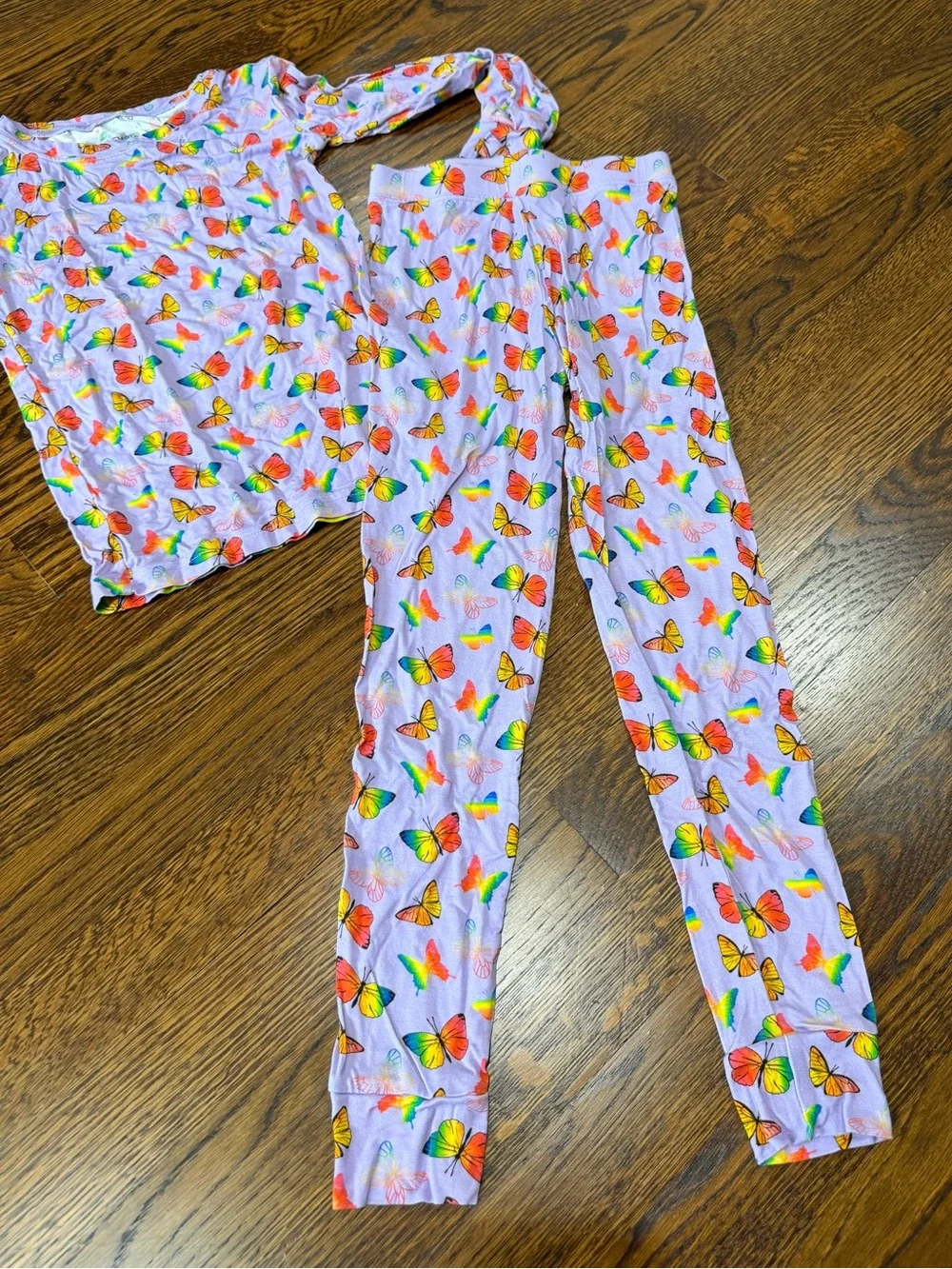 Lev baby toddler Girls Butterfly Pajama Set, size 5T